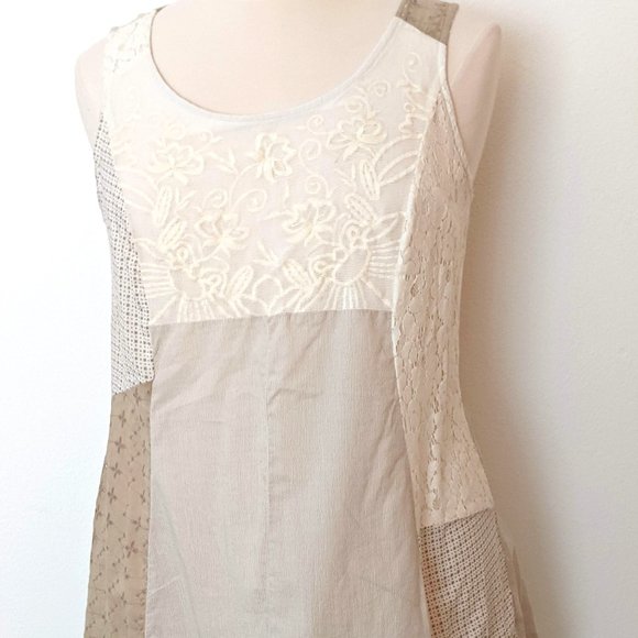 Cottagecore! Long Cotton Patchwork Tank - Picture 1 of 7